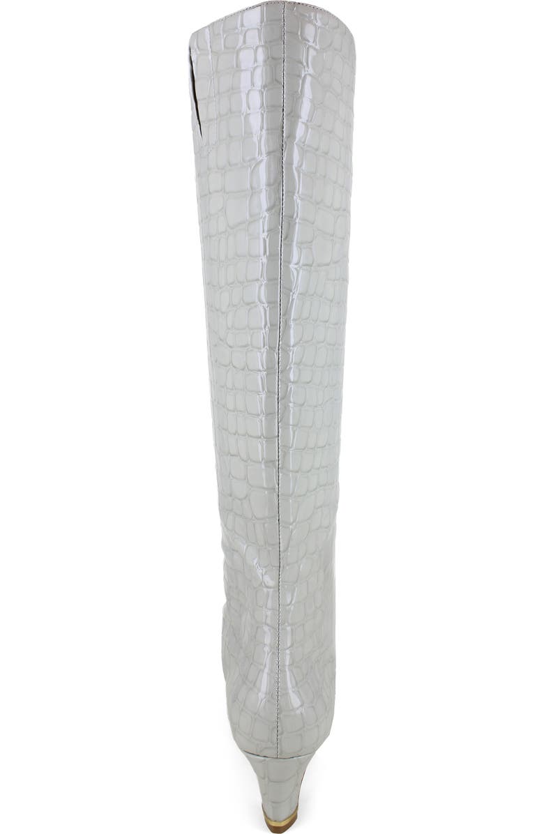 Kenneth Cole Rubia Pointed Toe Boot, Alternate, color, Light Grey Croco