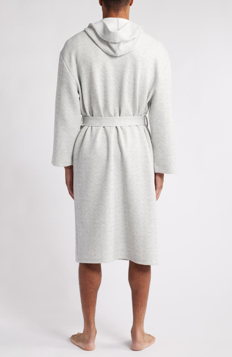 Majestic International Diamond Textured Hooded Robe, Alternate, color, 