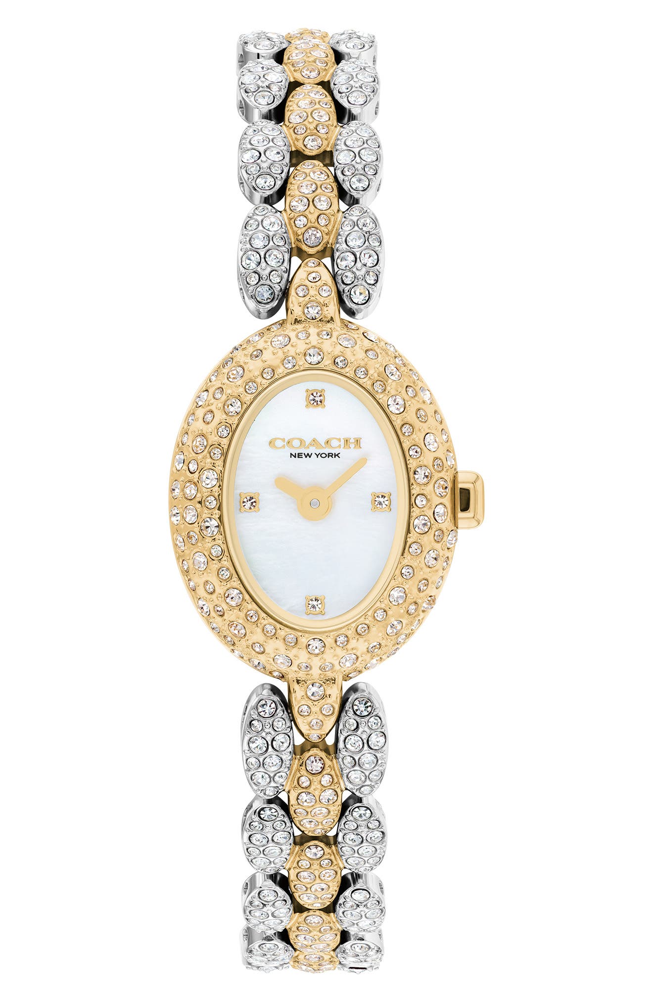 COACH Sammy Crystal Oval Bracelet Watch, 19.5mm (Women) | Nordstrom