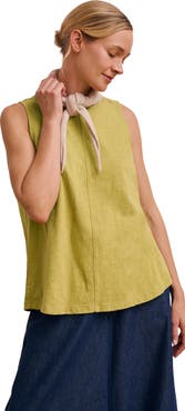 Celtic & Co. Crew Neck Pleat Back Tank Top