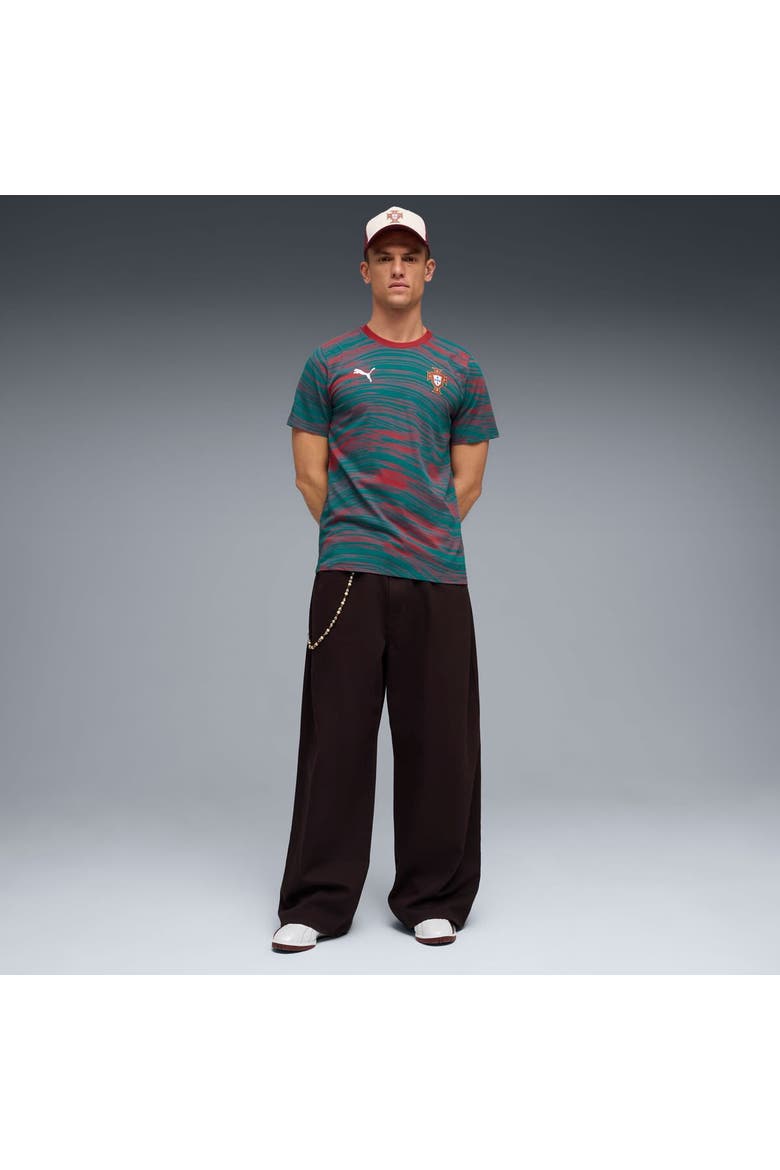 Men's Puma Red/Green Portugal National Team AOP FtblCulture T-Shirt, Alternate, color, Red