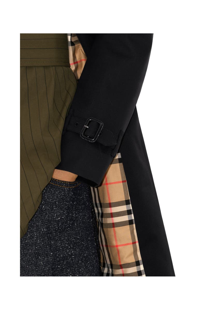 Burberry Short Chelsea Heritage Trench Coat, Alternate, color, Black