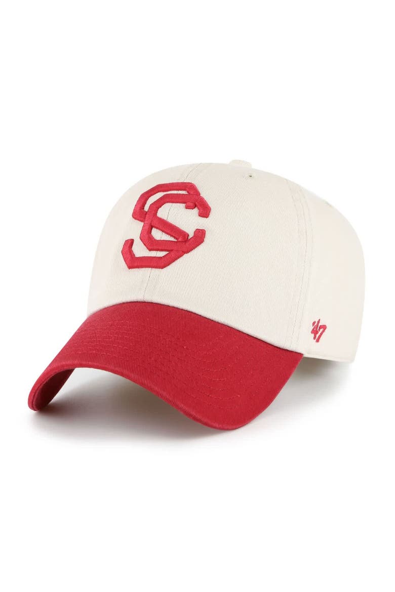 Men's '47 Cream USC Trojans Grand Stand Clean Up Adjustable Hat, Alternate, color, Cream