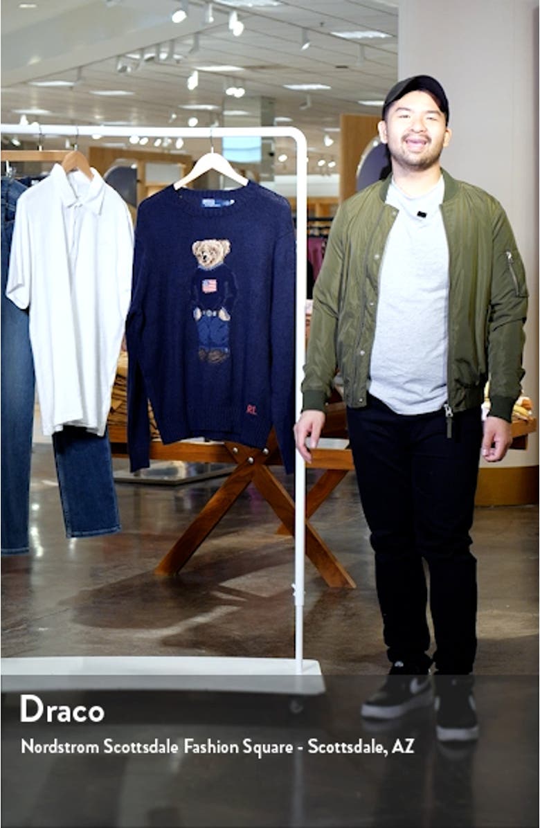 Polo Bear Cotton & Linen Crewneck Sweater, sales video thumbnail