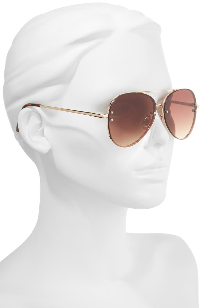 BP. 60mm Oversize Mirrored Aviator Sunglasses, Alternate, color,