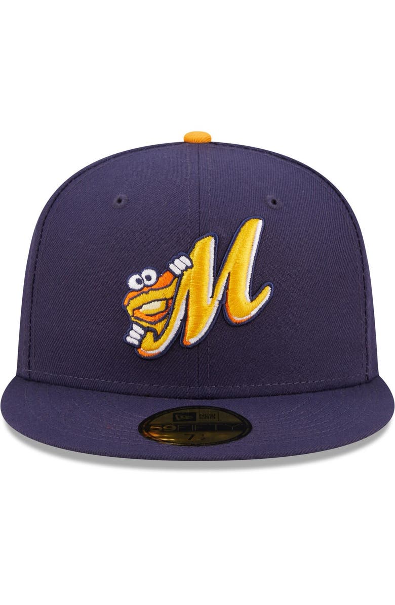 New Era Men's New Era Navy Montgomery Biscuits Authentic Collection 59FIFTY Fitted Hat, Alternate, color, 