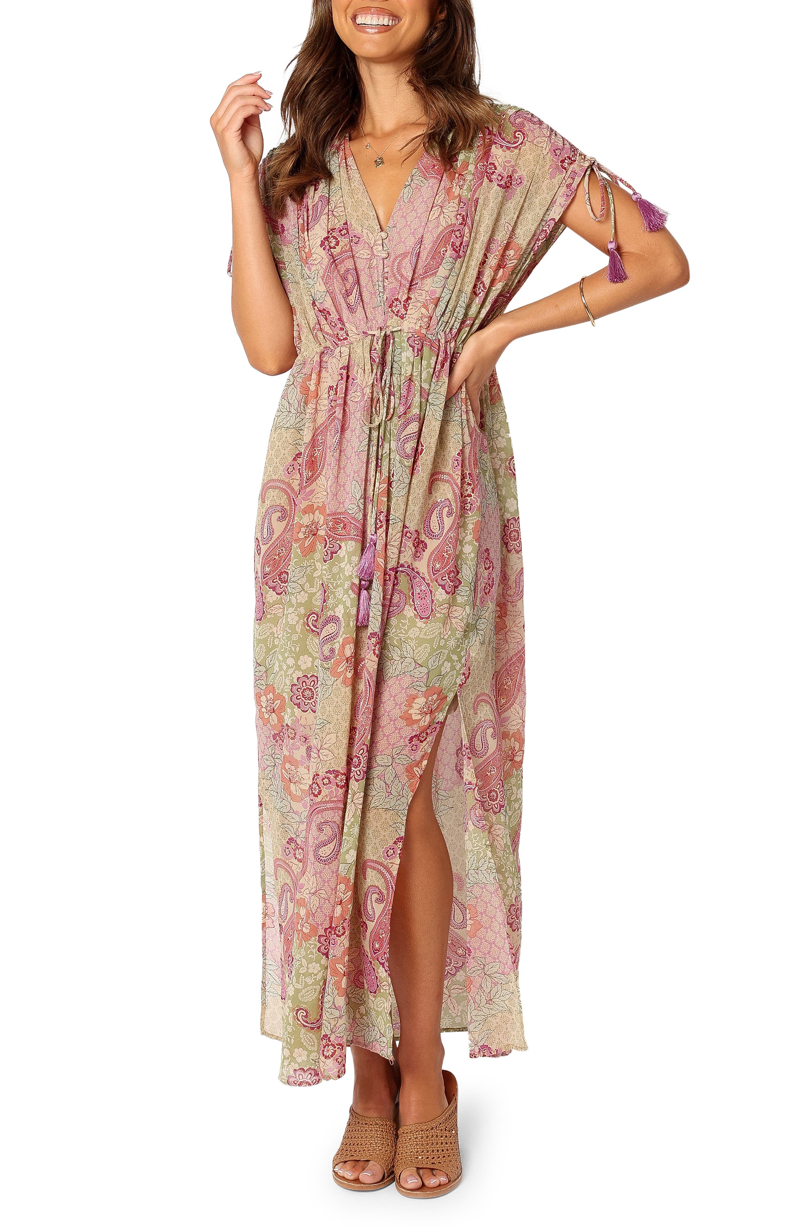 Petal Prism Maxi Dress