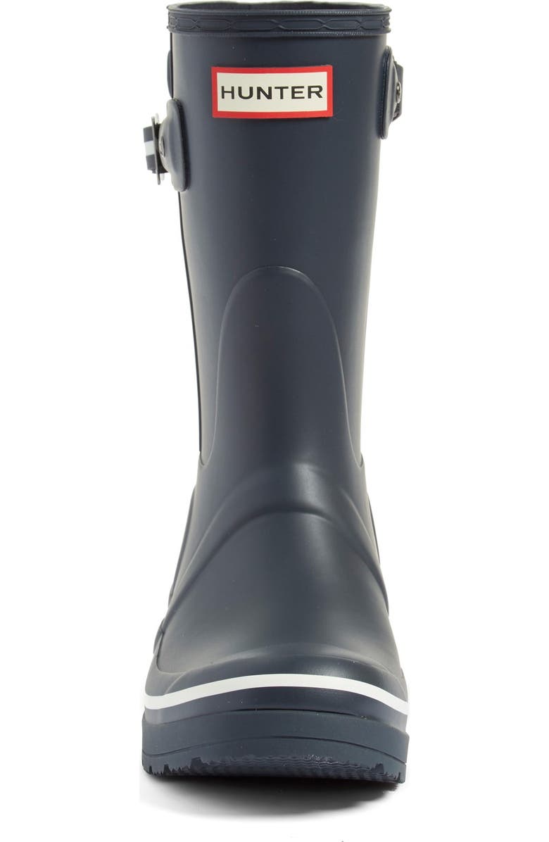 Hunter 'Original Short' Wedge Rain Boot, Alternate, color, Navy