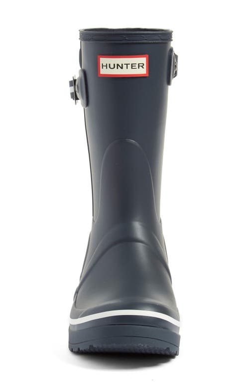 Hunter 'original Short' Wedge Rain Boot In Animal Print