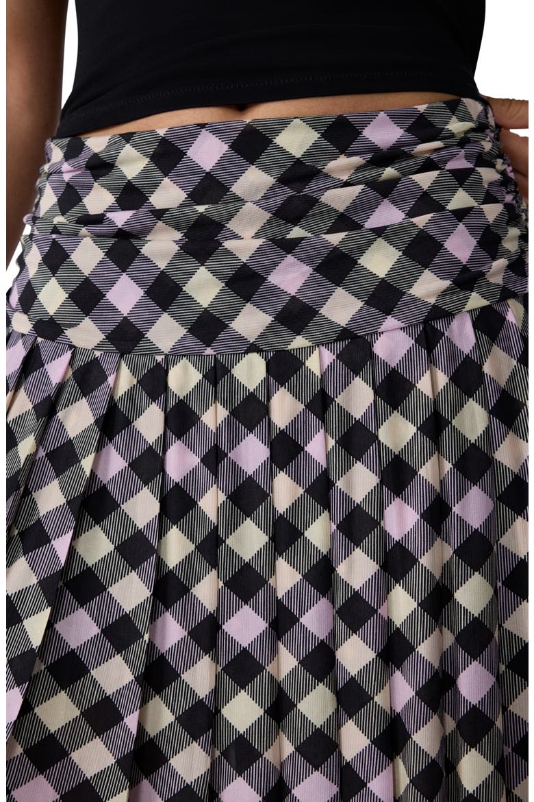 Lexi Pleated Miniskirt, Alternate, color, BLACK/ PINK HIGHLAND CHECK