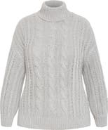 City Chic Avah Cable Stitch Turtleneck Sweater