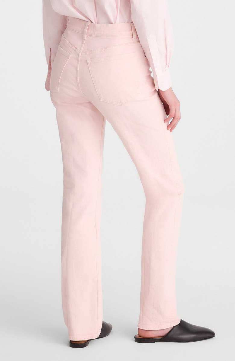 Madewell The Longline Garment Dyed High Waist Straight Leg Jeans, Alternate, color, Pale Pink