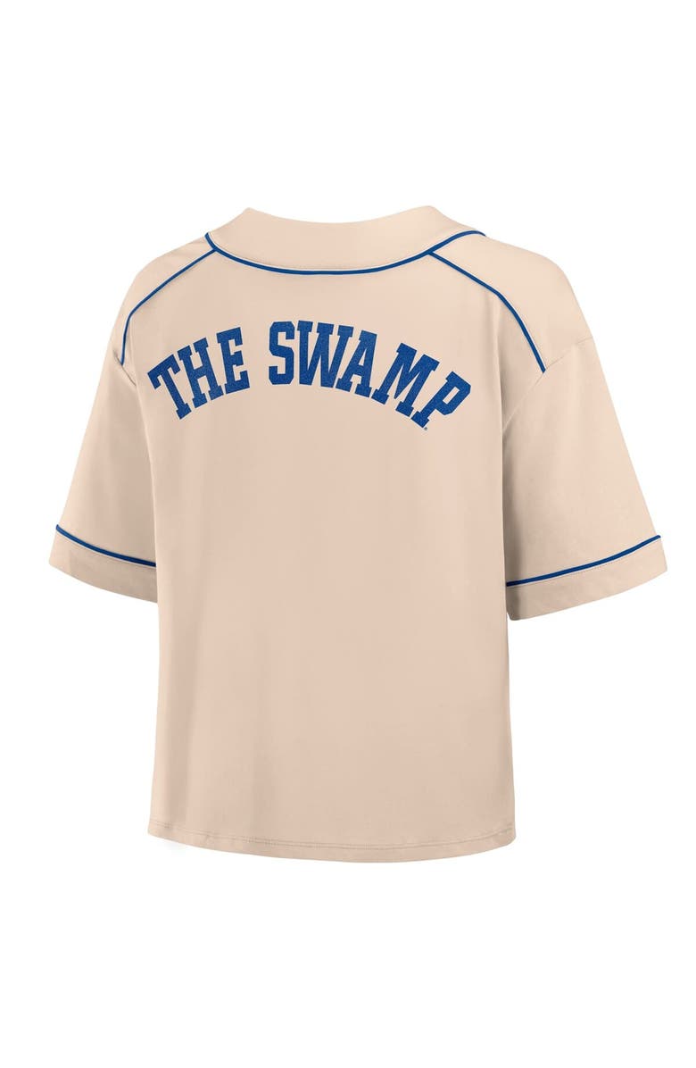 FANATICS Women's Fanatics Tan Florida Gators Oversized Dominant Force Cropped V-Neck T-Shirt, Alternate, color, 