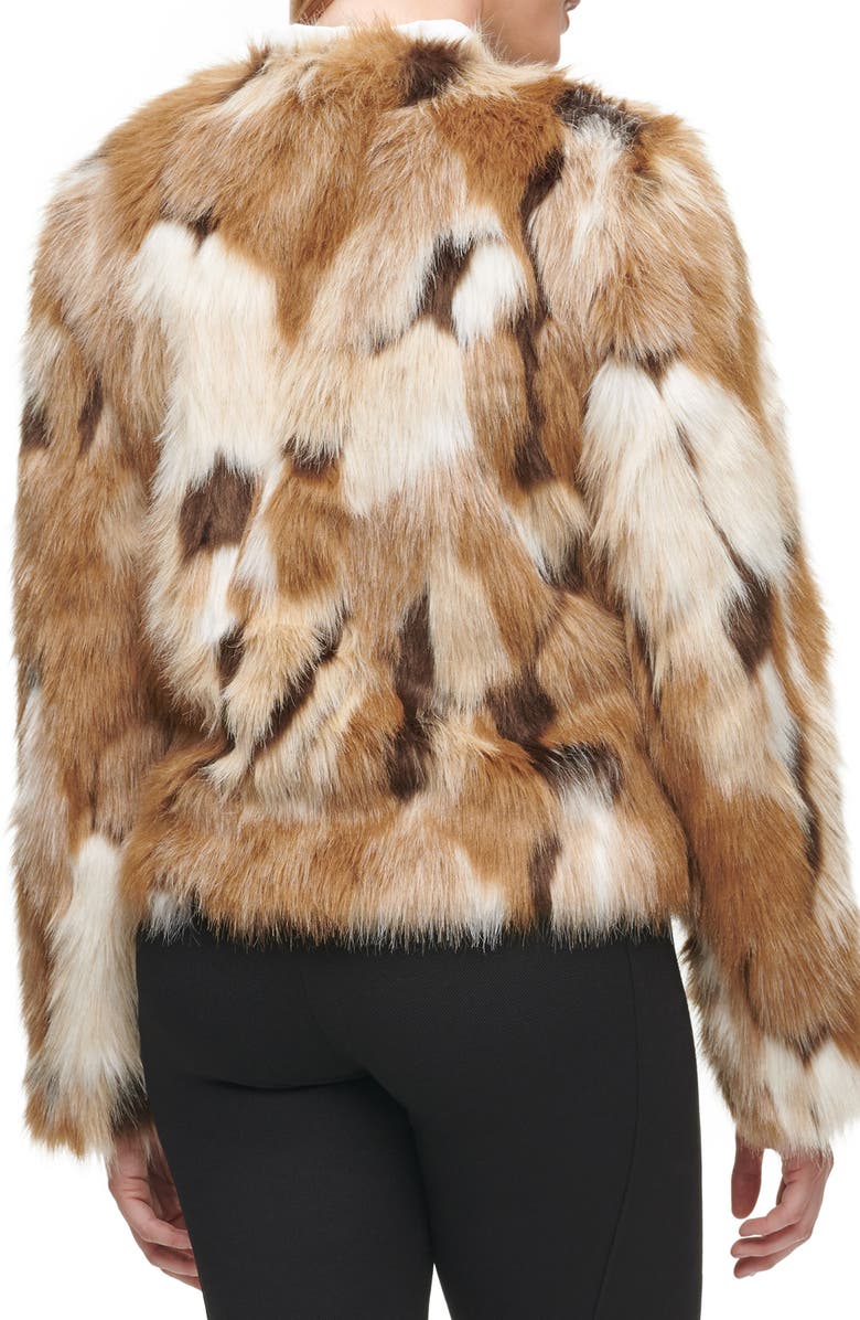 KARL LAGERFELD PARIS Faux Fur Shag Jacket, Alternate, color,