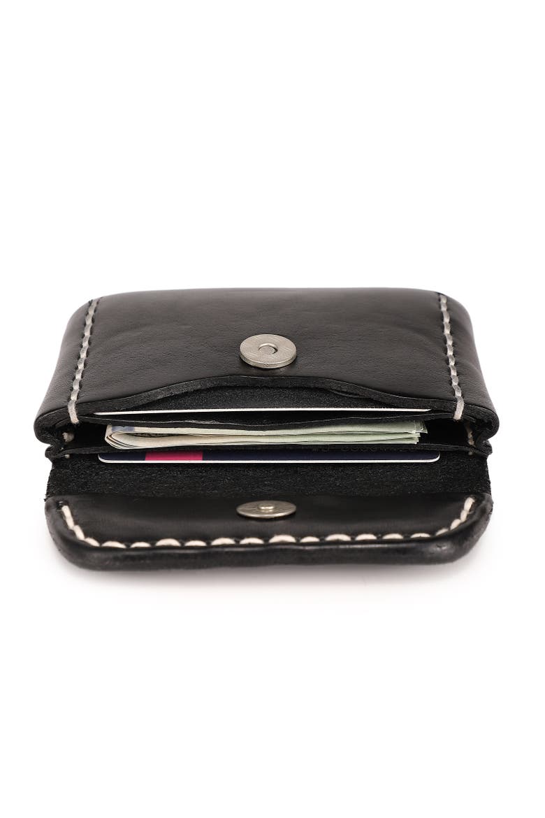 Canna Genuine Leather Compact Card Holder, Alternate, color, Black
