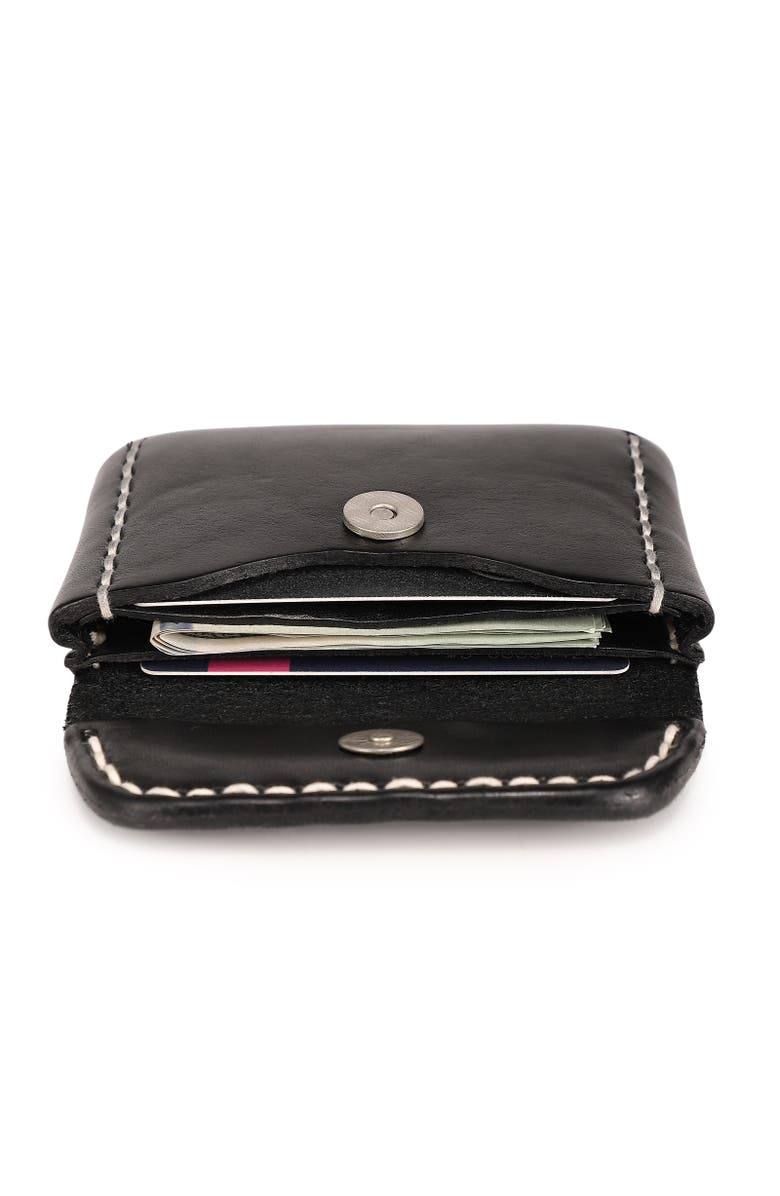OLD TREND Canna Genuine Leather Compact Card Holder, Alternate, color, Black