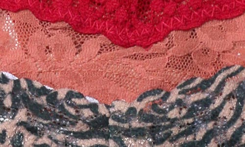 Hanky Panky Low Rise Lace Thongs In Multi