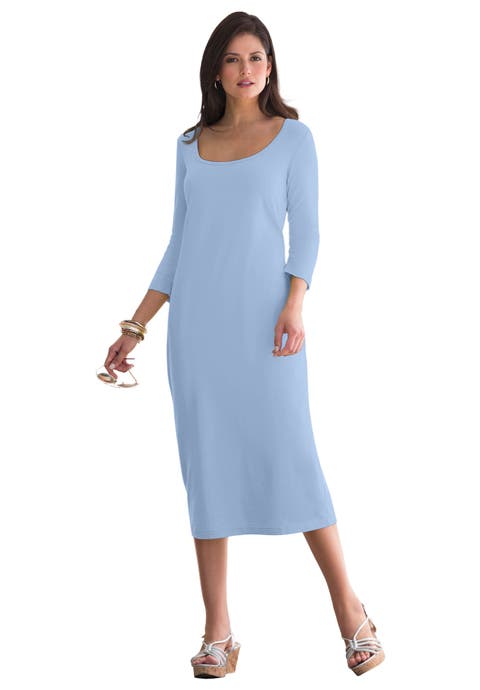 Stretch Cotton T-Shirt Dress (Plus Available)