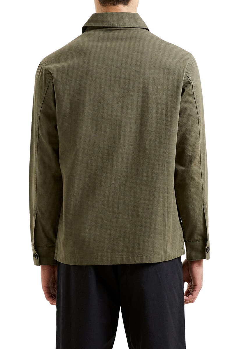 French Connection Military Ripstop Button-Up Overshirt, Alternate, color, 