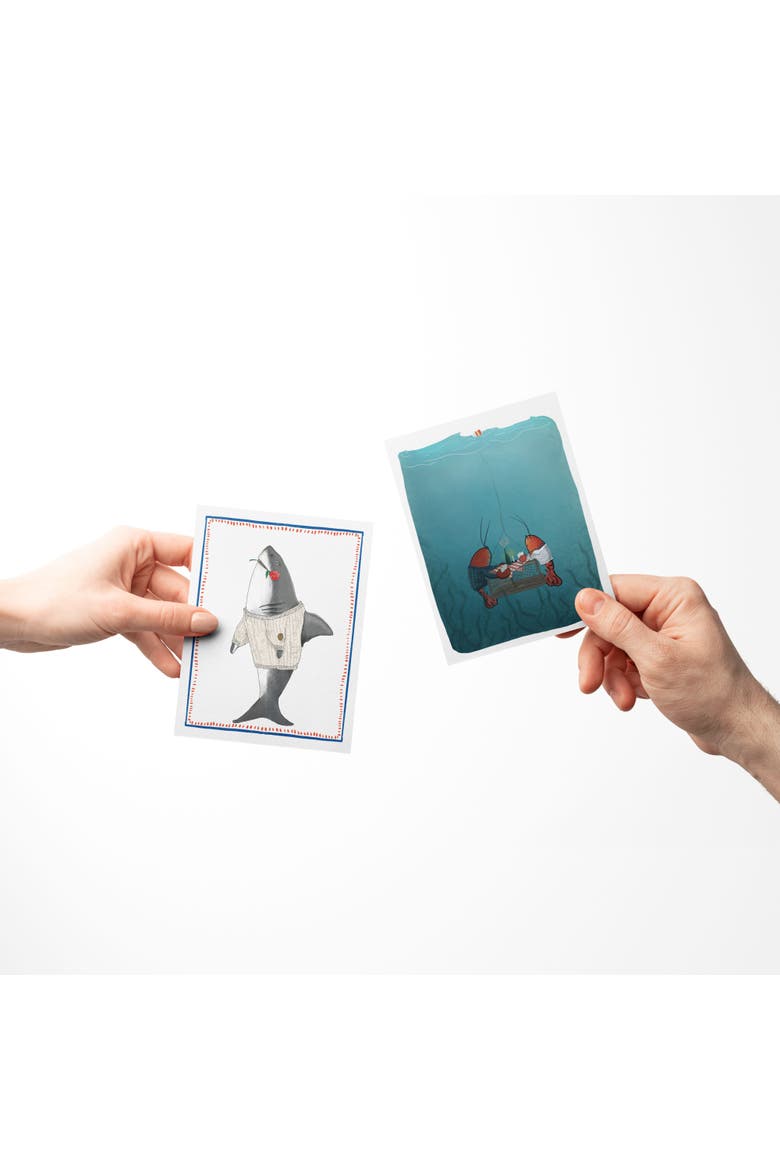 Love/Valentine's Assorted Greeting Card Pack (3ct) "LOVE Nautical Flags, Sharky Love, Lobster Date", Alternate, color, Multi-Pack