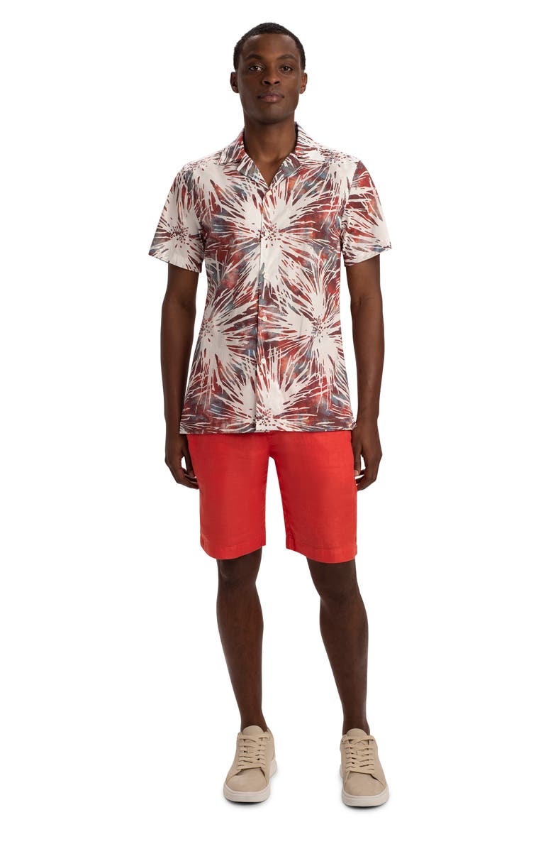 Bugatchi Classic Fit Short Sleeve Button-Up Camp Shirt, Alternate, color, 