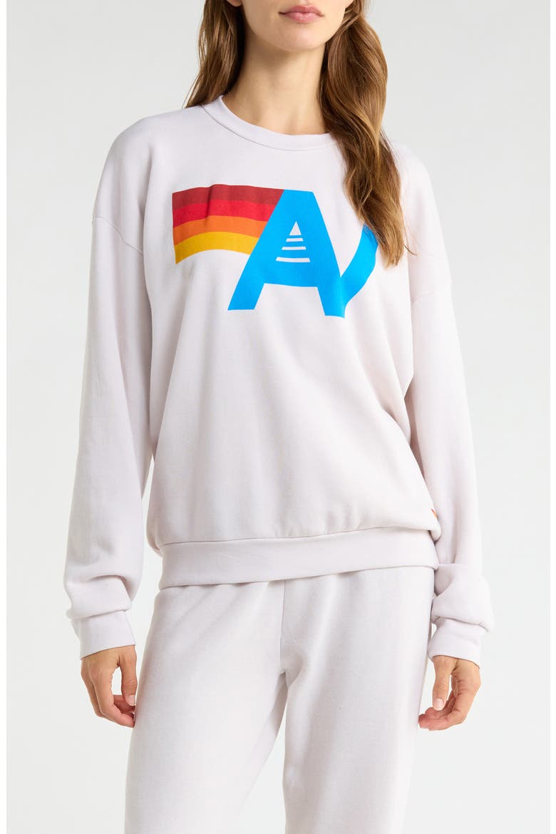Logo Crewneck Sweatshirt, Main, color, DOVE GREY