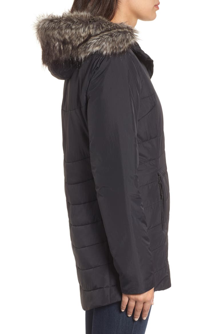 Harway Heatseeker™ Water-Resistant Jacket with Faux Fur Trim, Alternate, color, TNF BLACK
