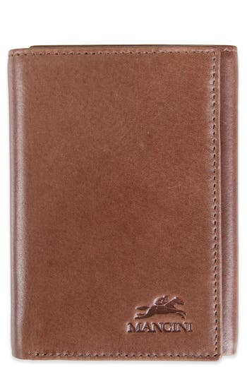 Mancini Rfid Trifold Wallet In Brown