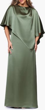 Xscape Evenings Overlay Detail Satin Gown