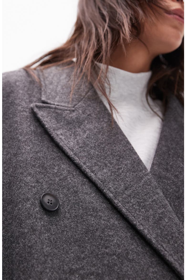 Oversize Double Breasted Coat, Alternate, color, GREY