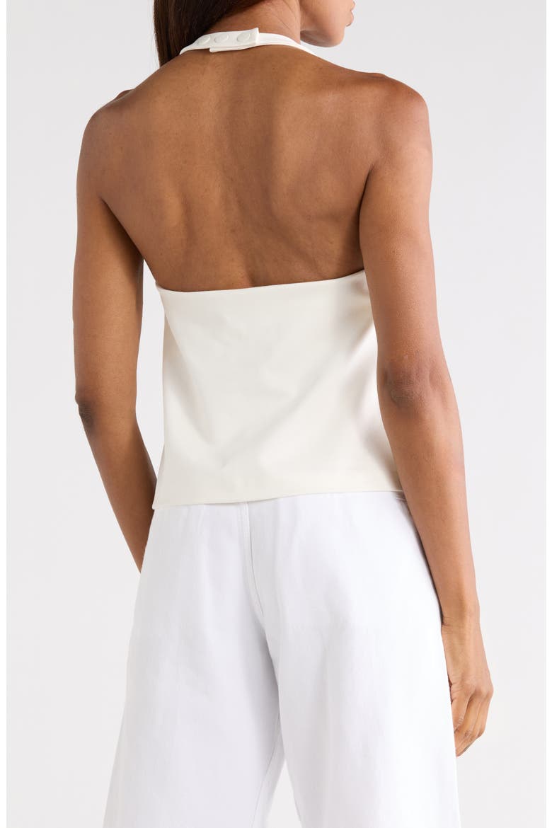 Iris Ponte Halter Top, Alternate, color, CHALK
