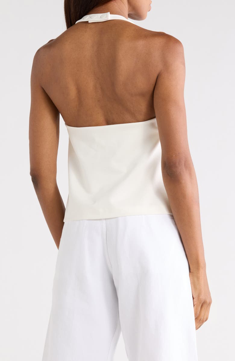 rag & bone Iris Ponte Halter Top, Alternate, color, Chalk