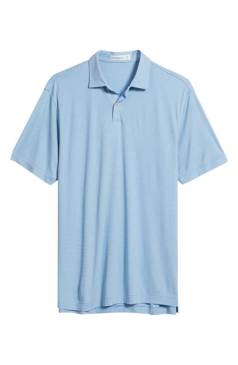 Peter Millar Market Stripe Featherweight Performance Polo, Alternate, color, Bluebird