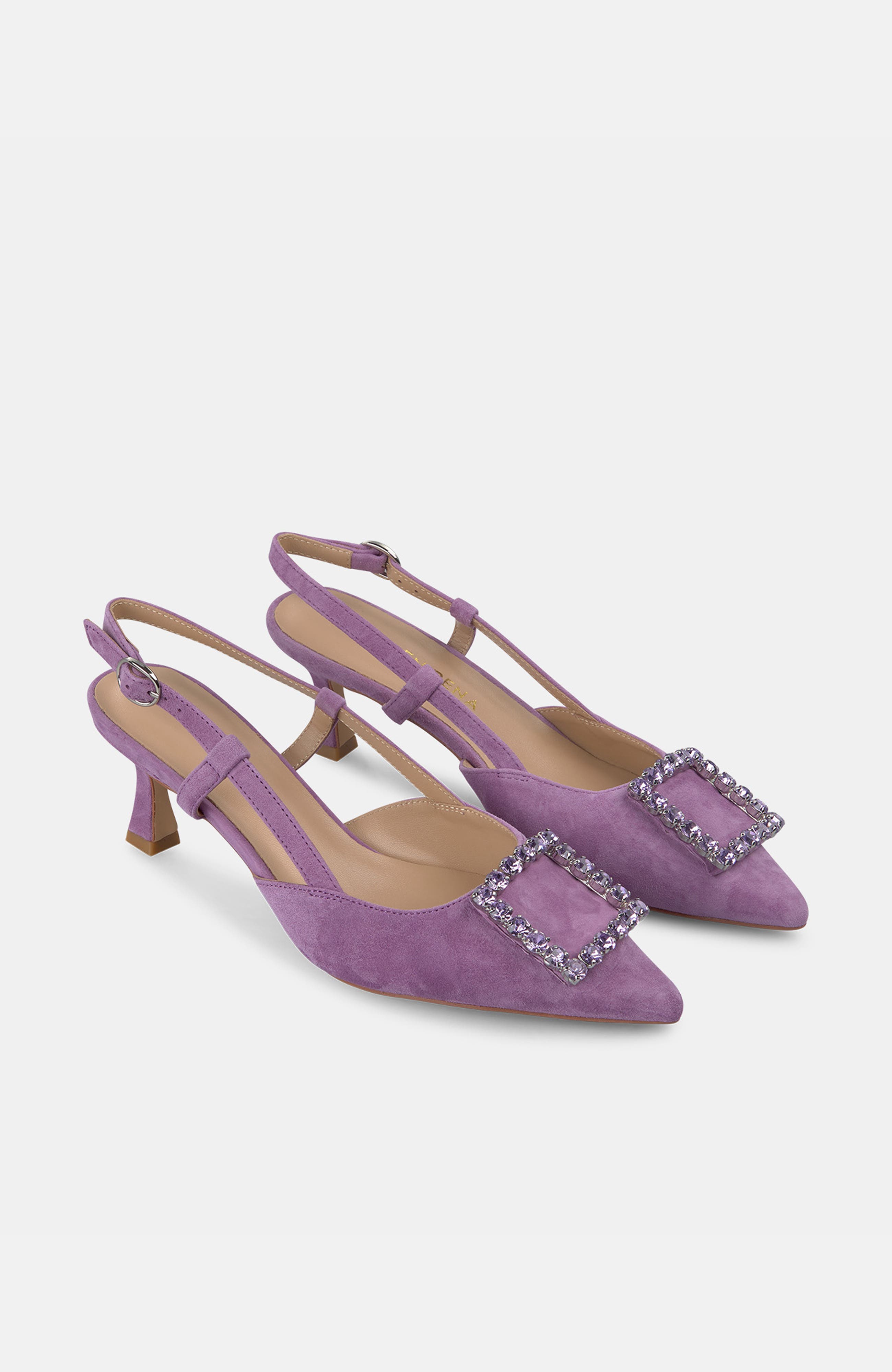 Kitten Buckle Shoe, Alternate, color, Purple