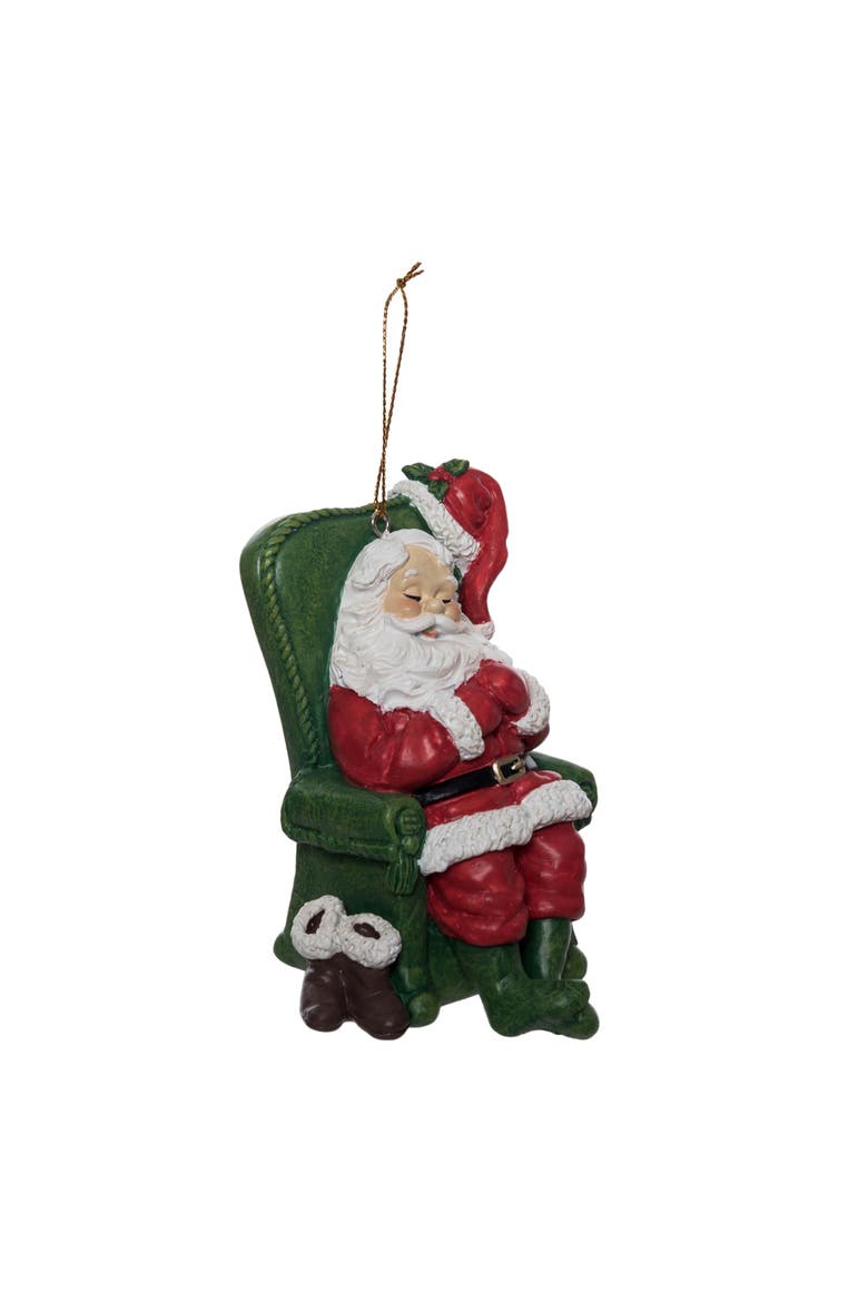 Relaxing Santa Christmas Tree Ornament Assortment of 3, Main, color, Green