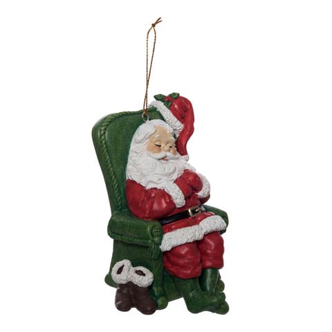 Relaxing Santa Christmas Tree Ornament Assortment of 3