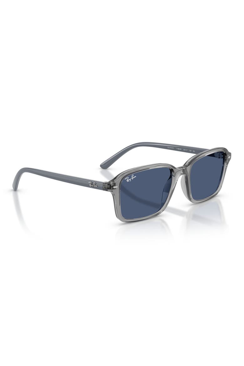 Kids' 50mm Square Sunglasses, Alternate, color, TRANSPARENT GREY / DARK BLUE