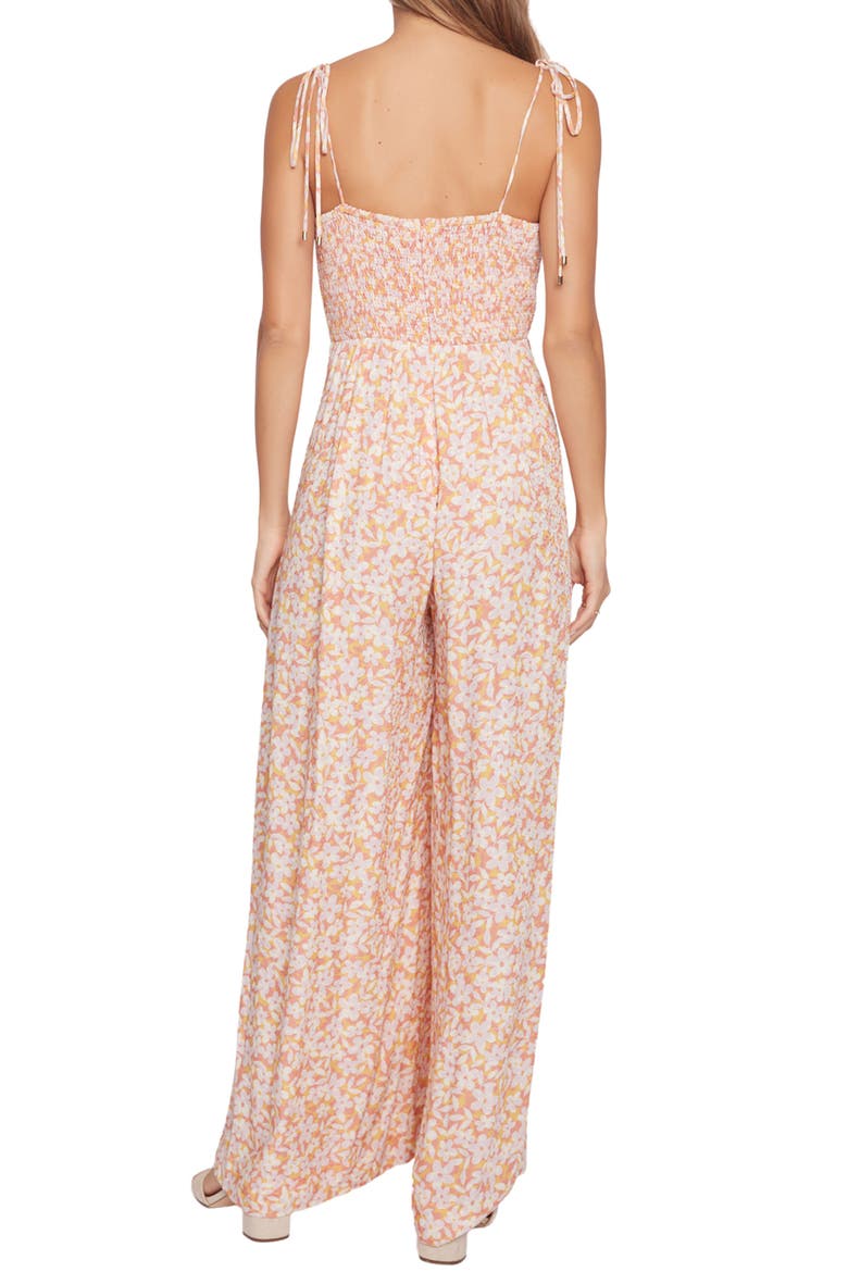 Coastal Daisies Wide Leg Jumpsuit, Alternate, color, ORANGE WHITE