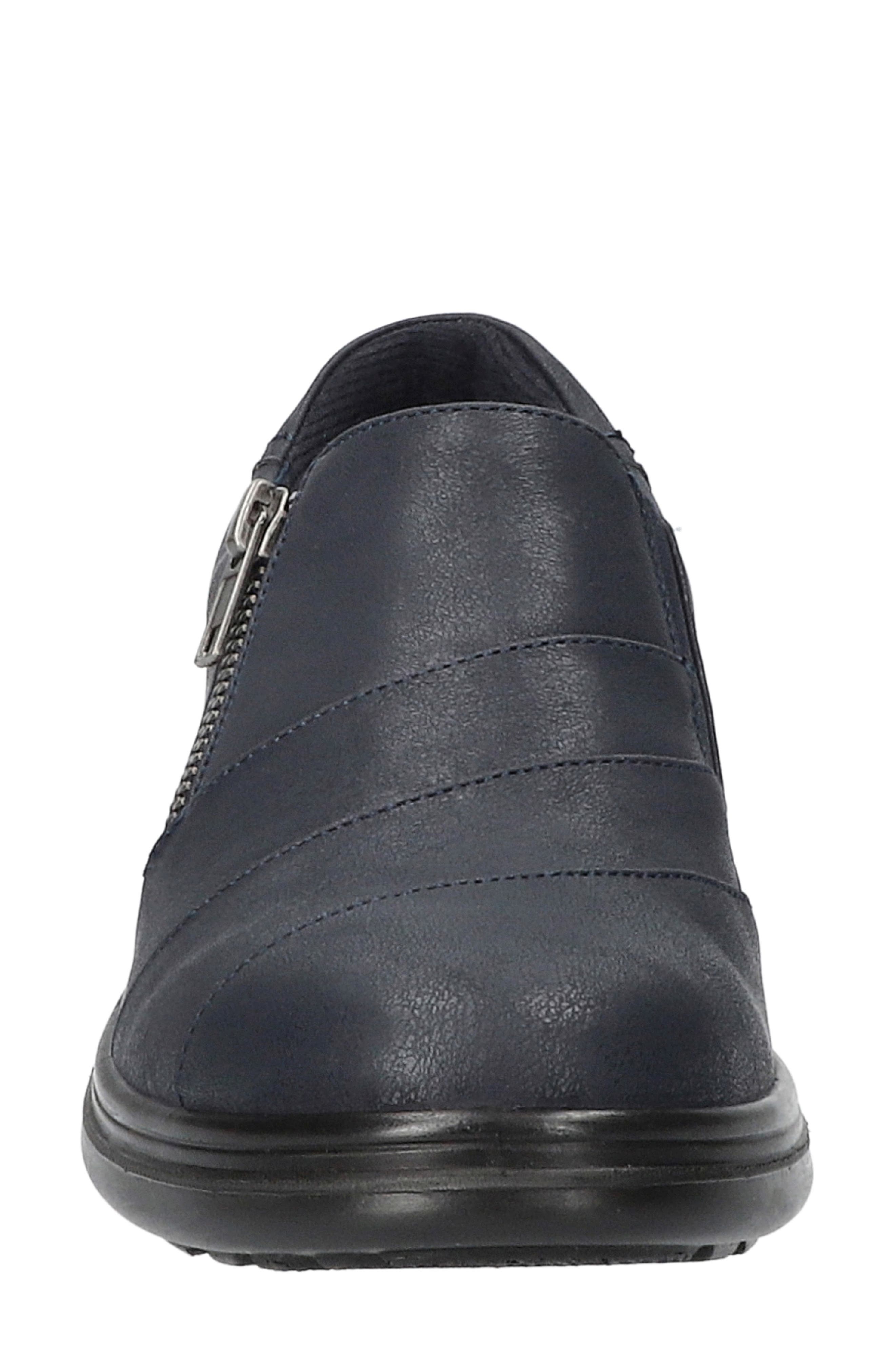 Keekay Faux Leather Flat, Alternate, color, NAVY MATTE