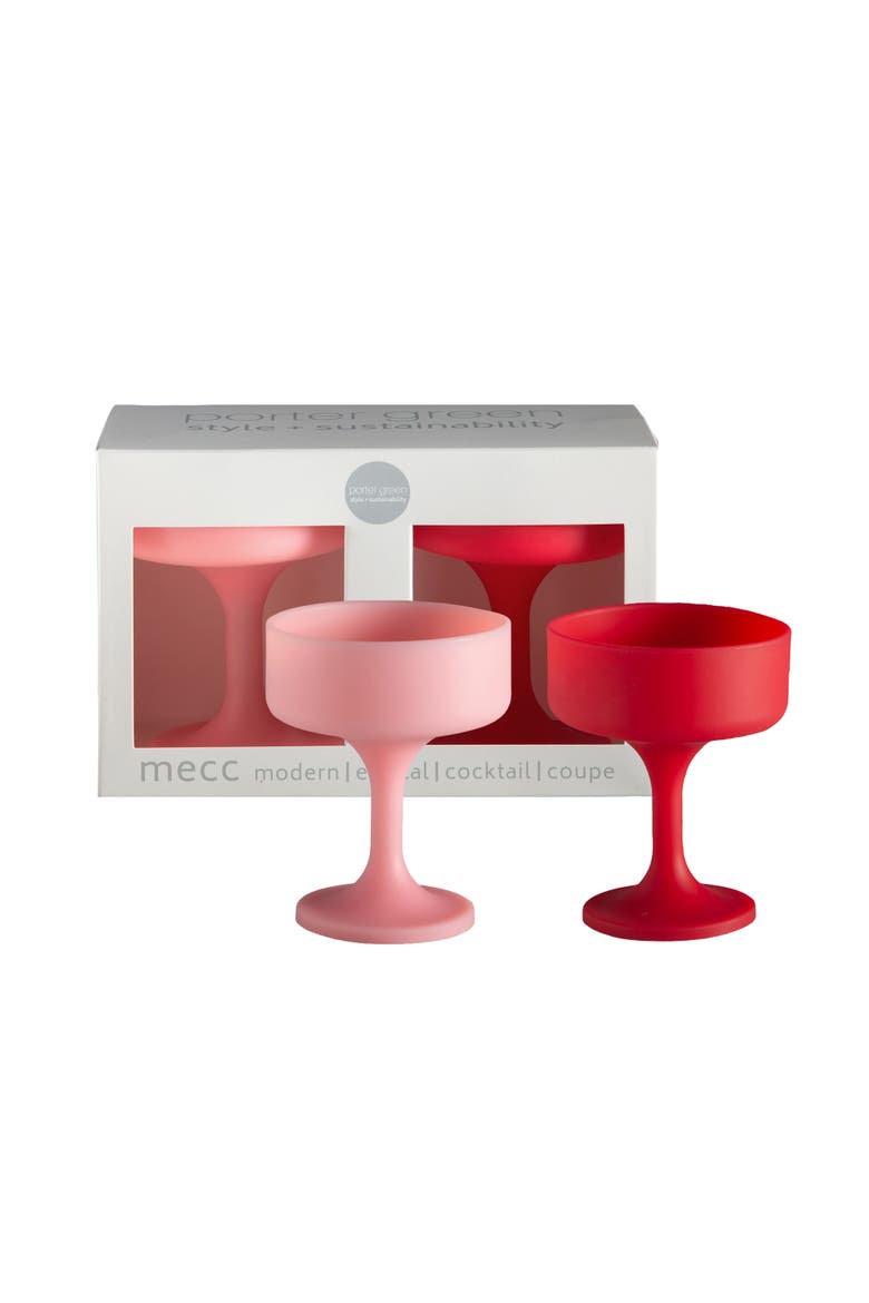 Mecc | Unbreakable Cocktail Glasses, Main, color, Cherry + Blush