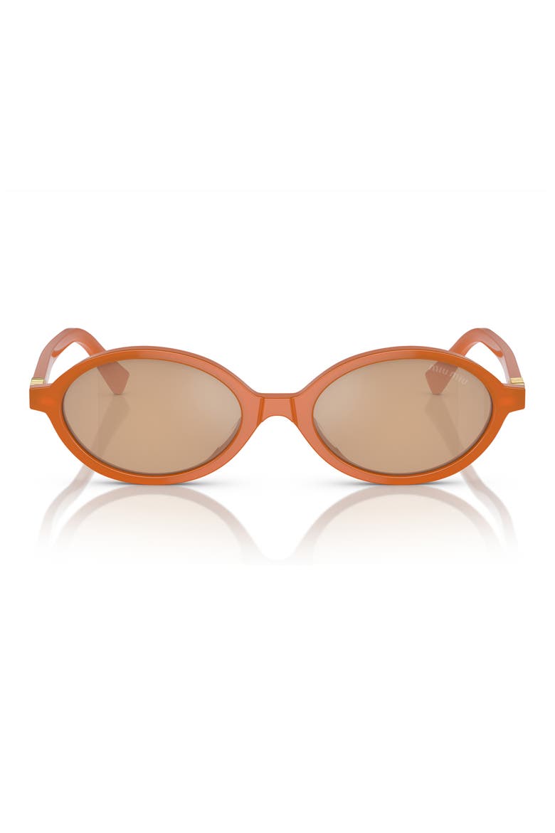 50mm Oval Sunglasses, Alternate, color, ORANGE