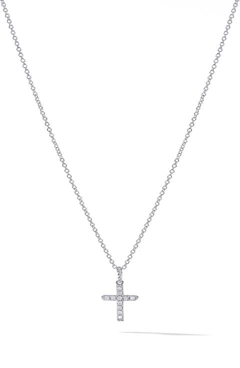 Cable Collectibles Cross Necklace with Diamonds