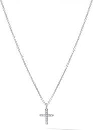 David Yurman Cable Collectibles Cross Necklace with Diamonds