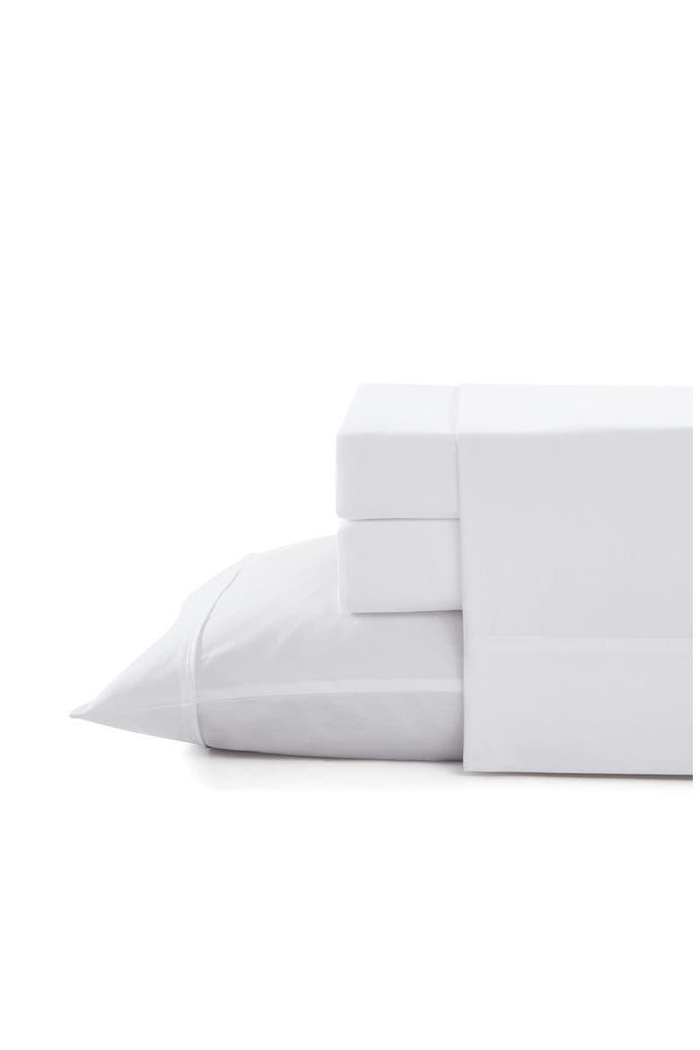 Solid Cool Zone Cotton Sheet Set, Main, color, WHITE