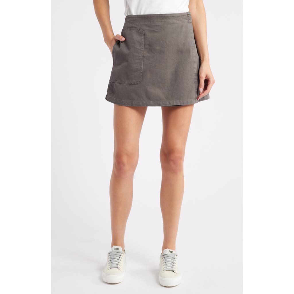 Shop Treasure & Bond Wash Effect Cotton Utility Miniskirt