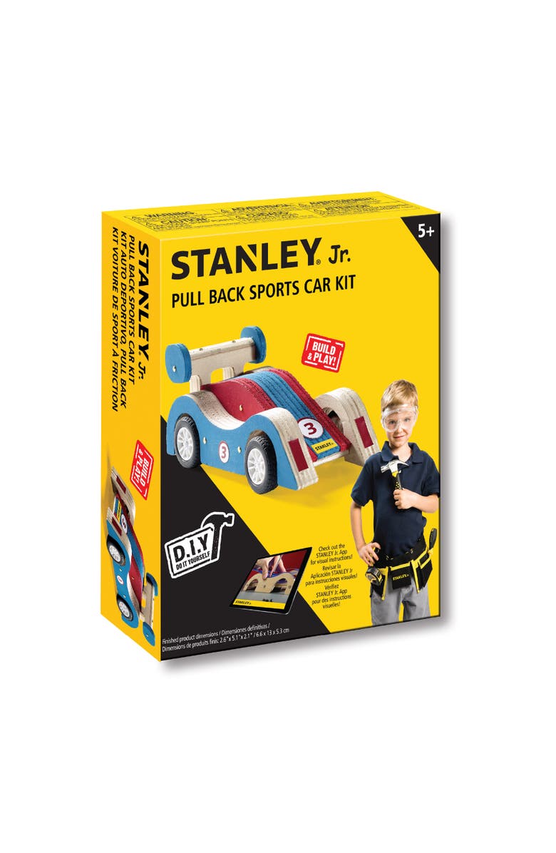 Stanley Jr . Pull-Back Race Car Kit, Main, color, Multi Color