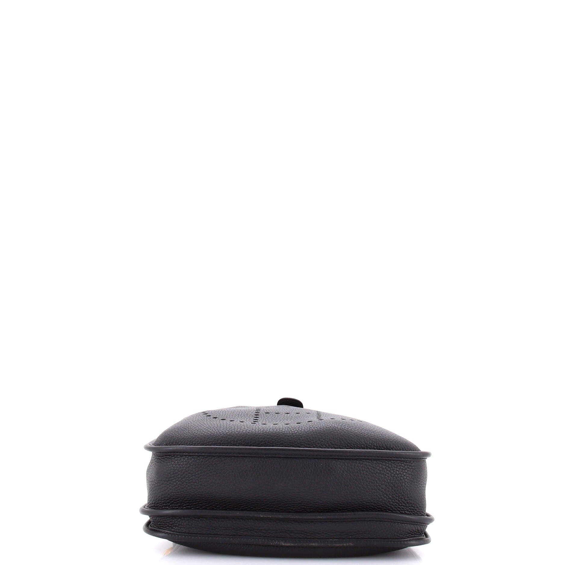 Pre-Owned Hermes Evelyne Bag Gen III Clemence PM, Alternate, color, Noir