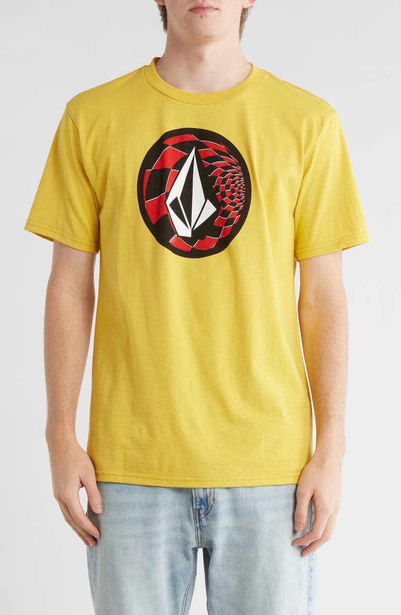 Volcom Crisp Stone Fill Graphic T-Shirt, Main, color, Seedy Yellow