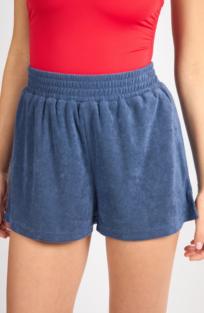 Viens Avec Moi The Terry Shorts, Alternate, color, Navy