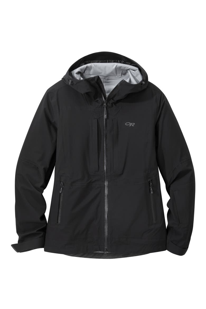 Carbide Waterproof Jacket, Main, color, SOLID BLACK